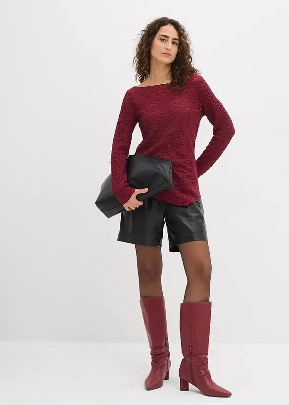 Maglia in pizzo a maniche lunghe, bonprix