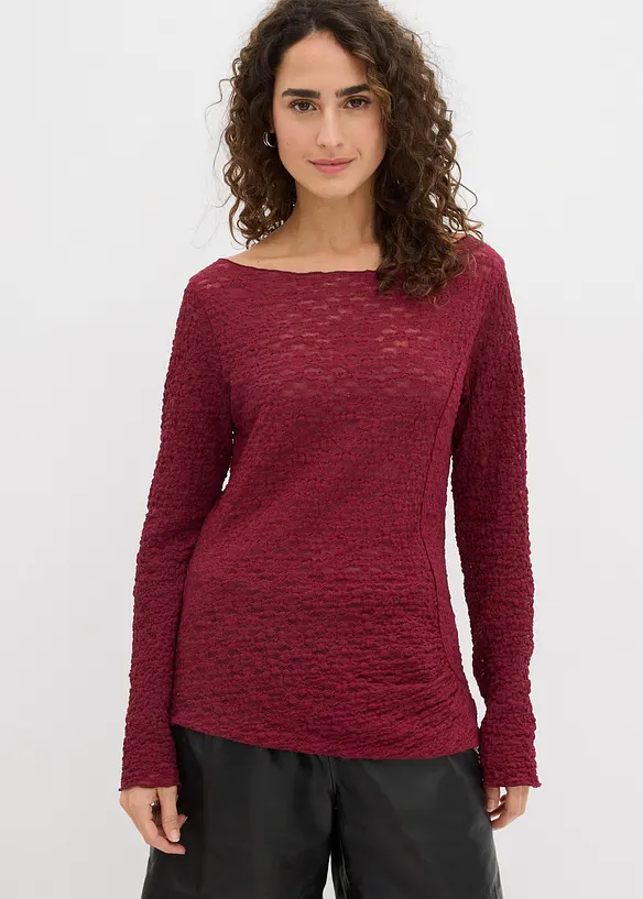 Maglia in pizzo a maniche lunghe, bonprix