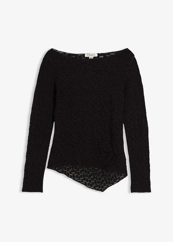 Maglia in pizzo a maniche lunghe, bonprix