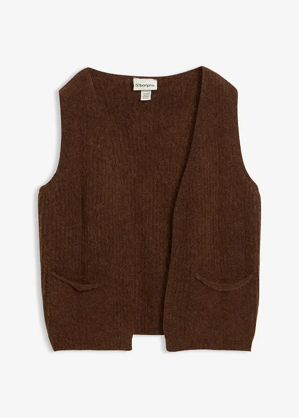 Gilet in filato grosso con lana d'alpaca, bonprix