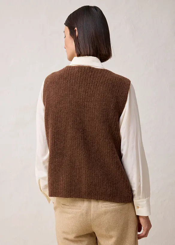 Gilet in filato grosso con lana d'alpaca, bonprix