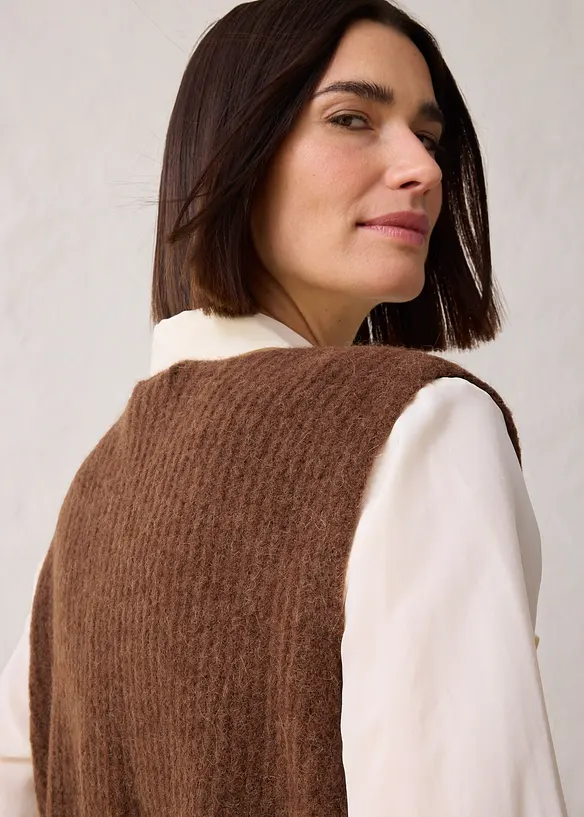 Gilet in filato grosso con lana d'alpaca, bonprix