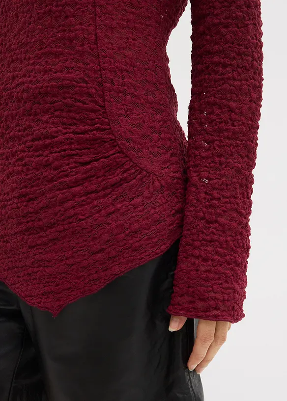 Maglia in pizzo a maniche lunghe, bonprix