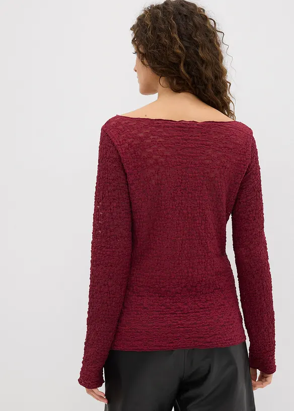 Maglia in pizzo a maniche lunghe, bonprix