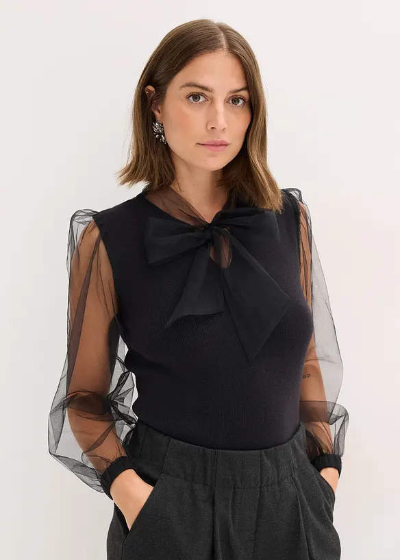 Maglia in misto viscosa fluente, bonprix