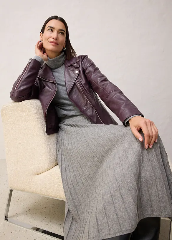 Gonna di maglia con lana merino, bonprix