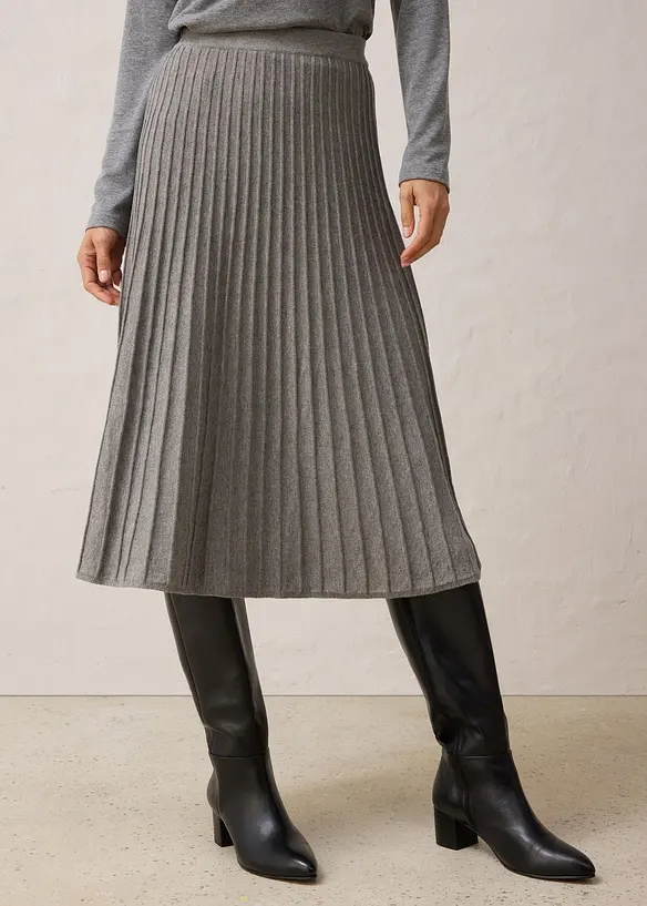 Gonna di maglia con lana merino, bonprix