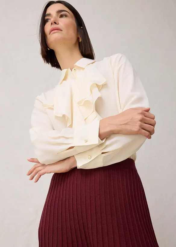 Gonna di maglia con lana merino, bonprix