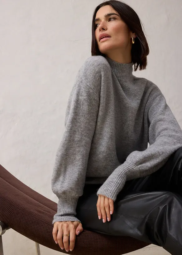 Maglione in lana con alpaca, bonprix