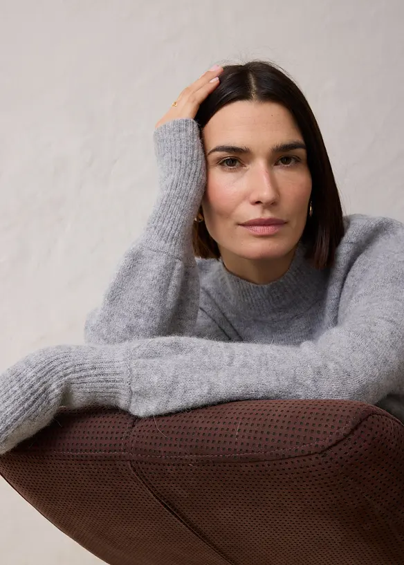 Maglione in lana con alpaca, bonprix