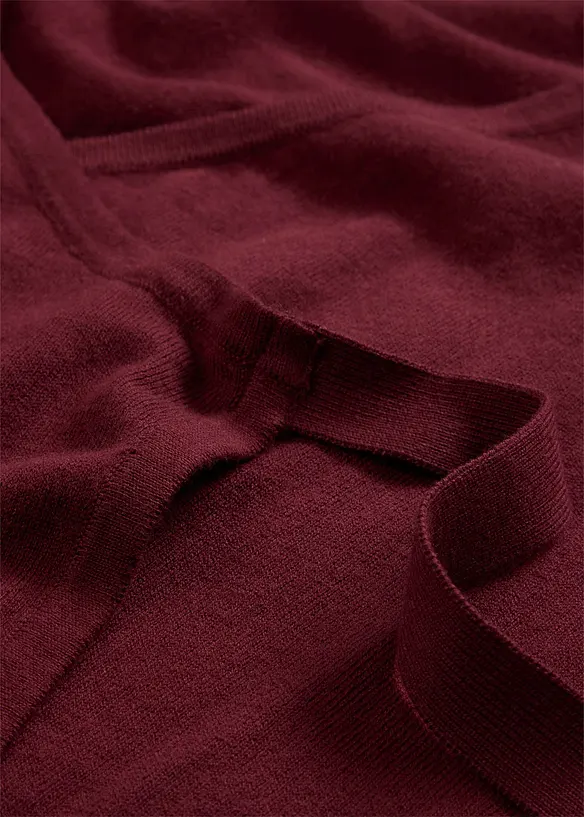 Cardigan incrociato con lana merino, bonprix