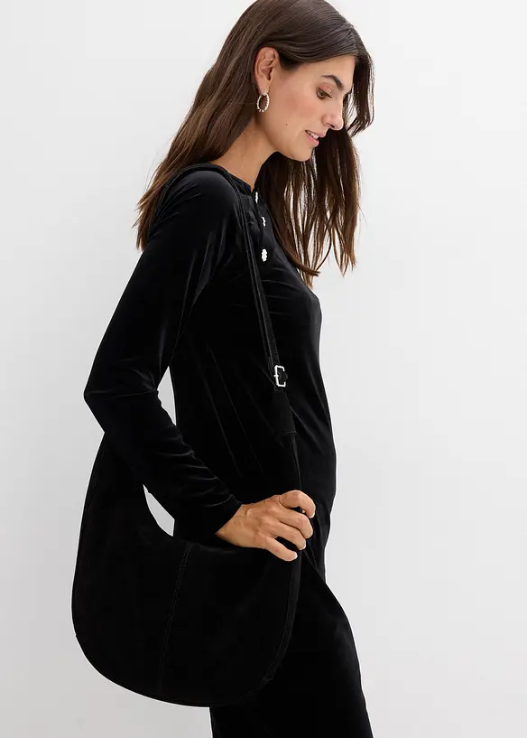 Abito prémaman / da allattamento 2 in 1 in velluto morbido, bonprix