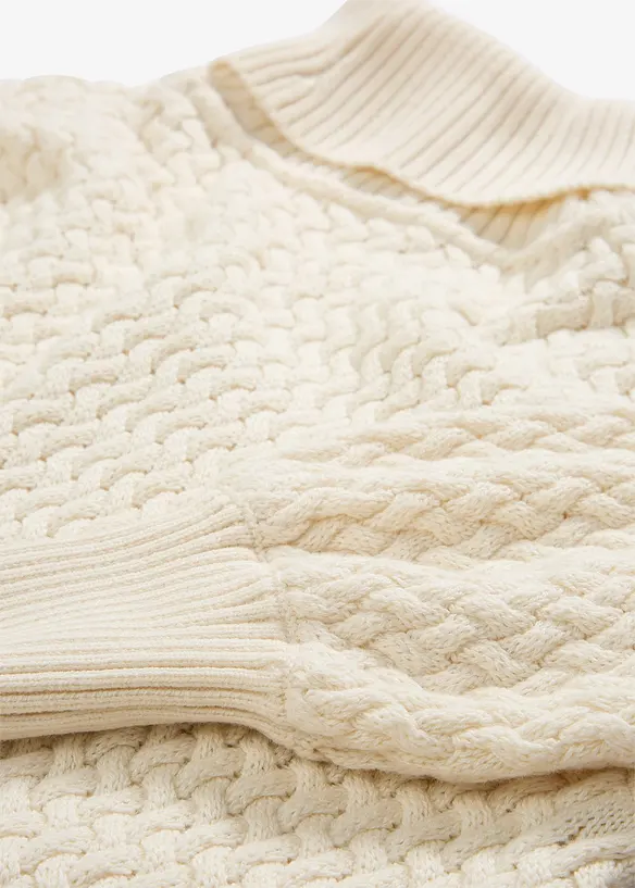 Maglione a collo alto con lana merino, bonprix