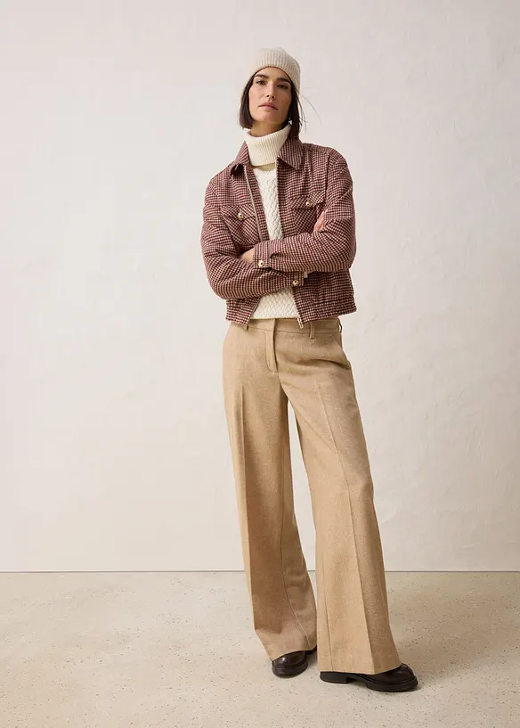 Maglione a collo alto con lana merino, bonprix