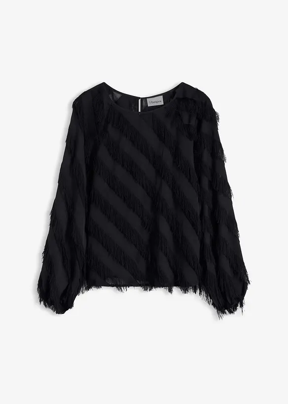Blusa con dettagli frangiati, bonprix
