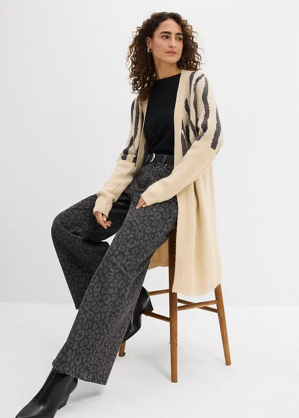 Maxi cardigan zebrato, bonprix