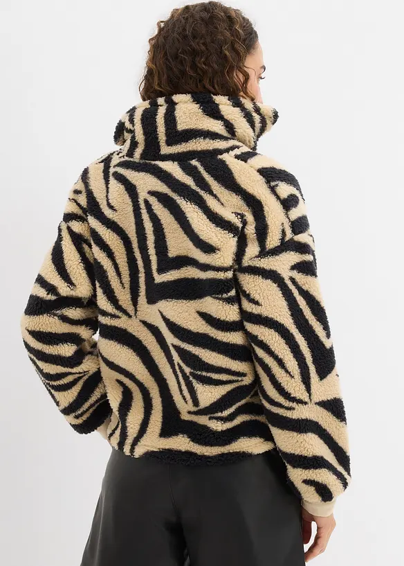 Maglione oversize in pile teddy, bonprix