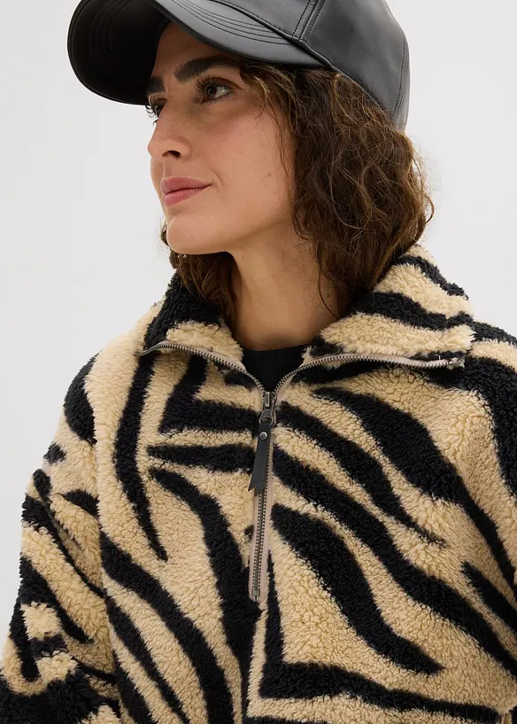 Maglione oversize in pile teddy, bonprix