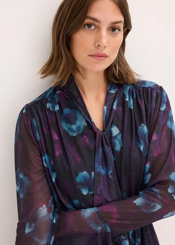 Abito in mesh morbido, bonprix