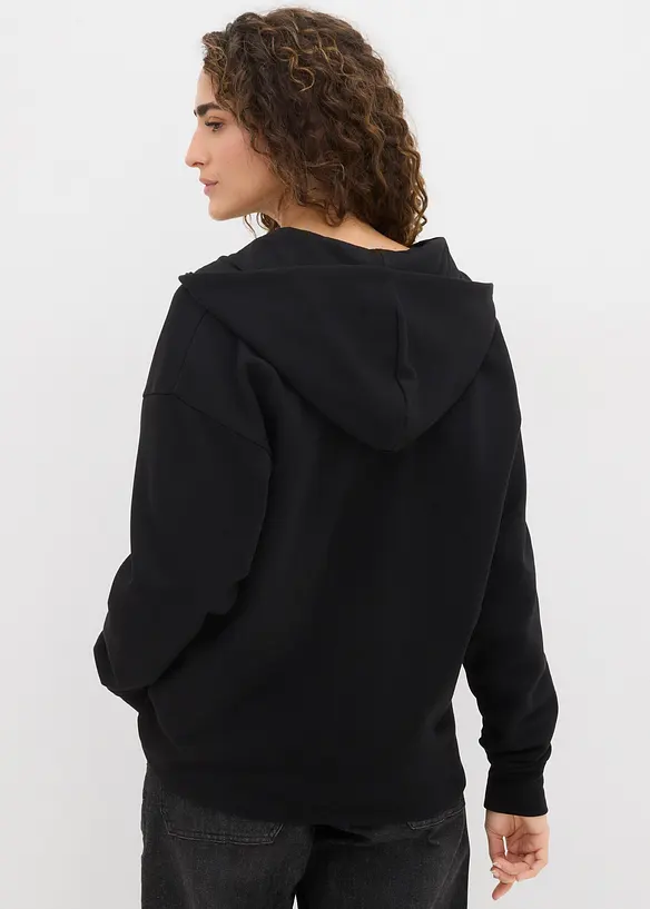Felpa oversize con zip, bonprix