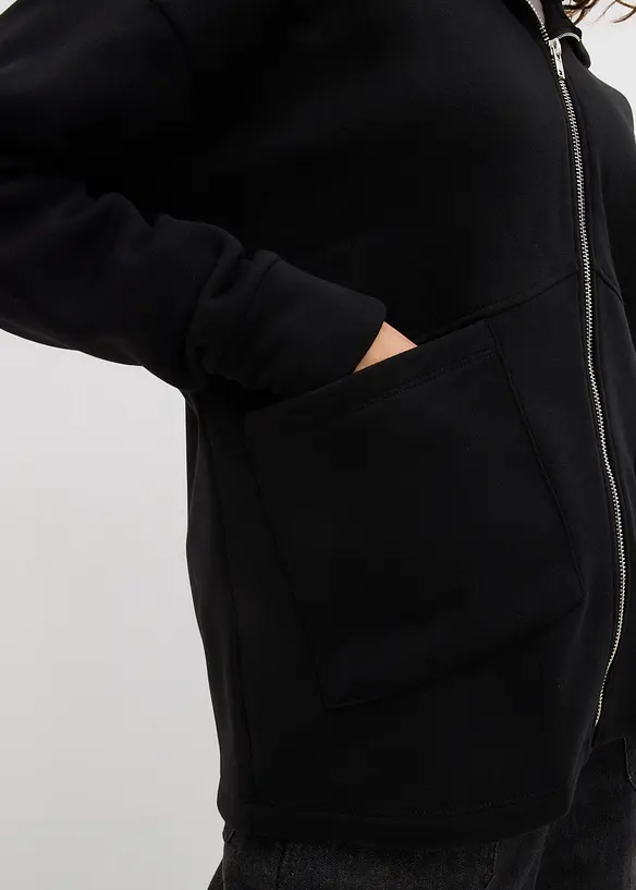 Felpa oversize con zip, bonprix