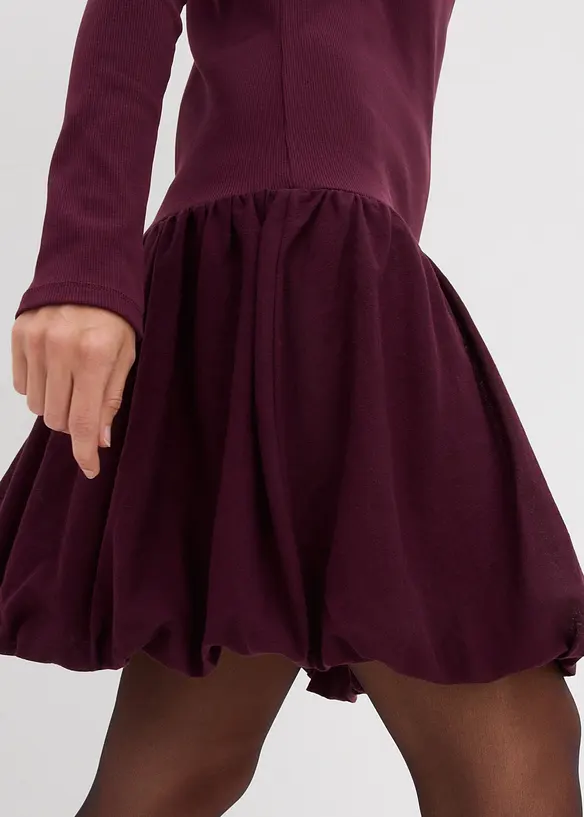 Abito in maglina con gonna a palloncino, bonprix