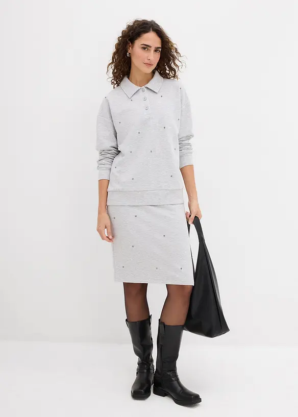 Felpa con piccole borchie, bonprix