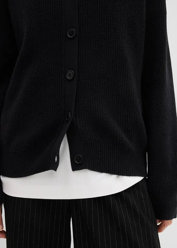 Cardigan girocollo in filato fine, bonprix