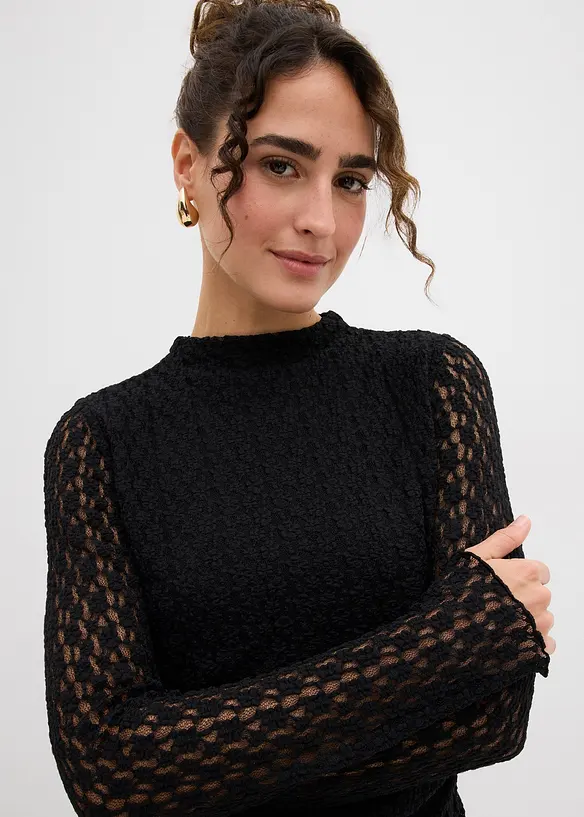 Abito in pizzo con orlo a punte, bonprix