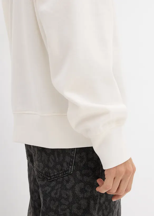 Felpa oversize in misto cotone, bonprix