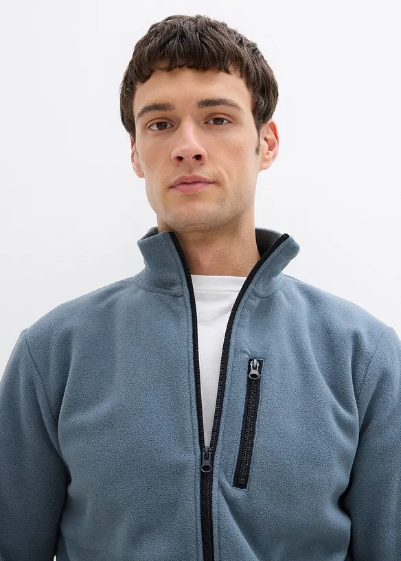 Giacca in pile con pratiche tasche zippate, bonprix