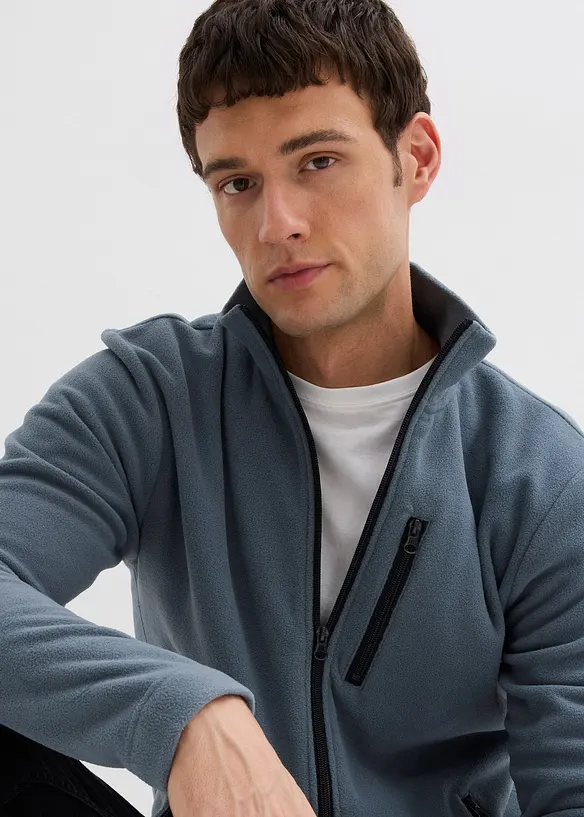 Giacca in pile con pratiche tasche zippate, bonprix