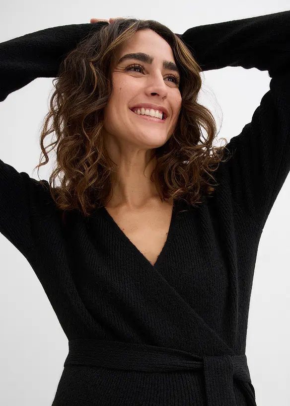 Abito di maglia pr&eacute;maman a portafoglio, bonprix