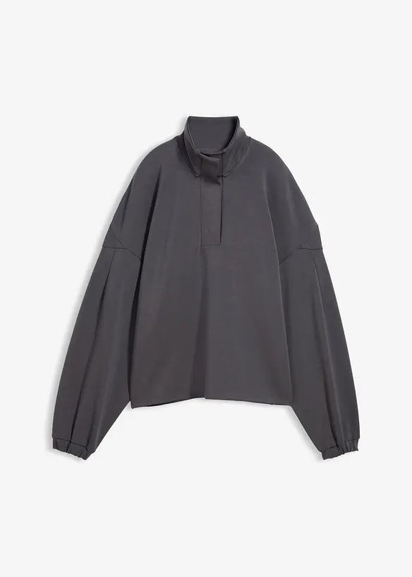 Felpa oversize in tessuto effetto neoprene, bonprix