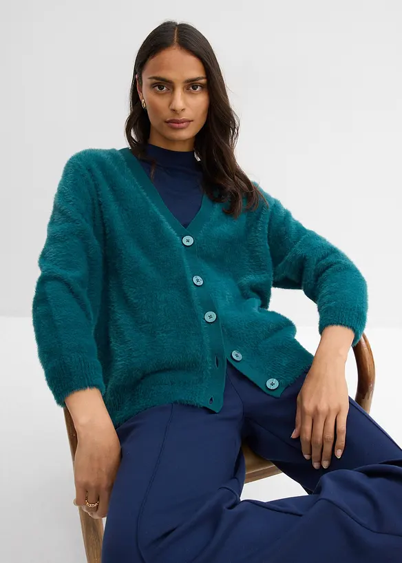 Cardigan in misto viscosa, bonprix