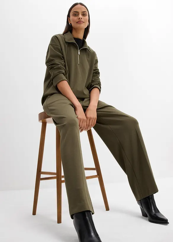 Pantaloni con pinces in misto viscosa, bonprix