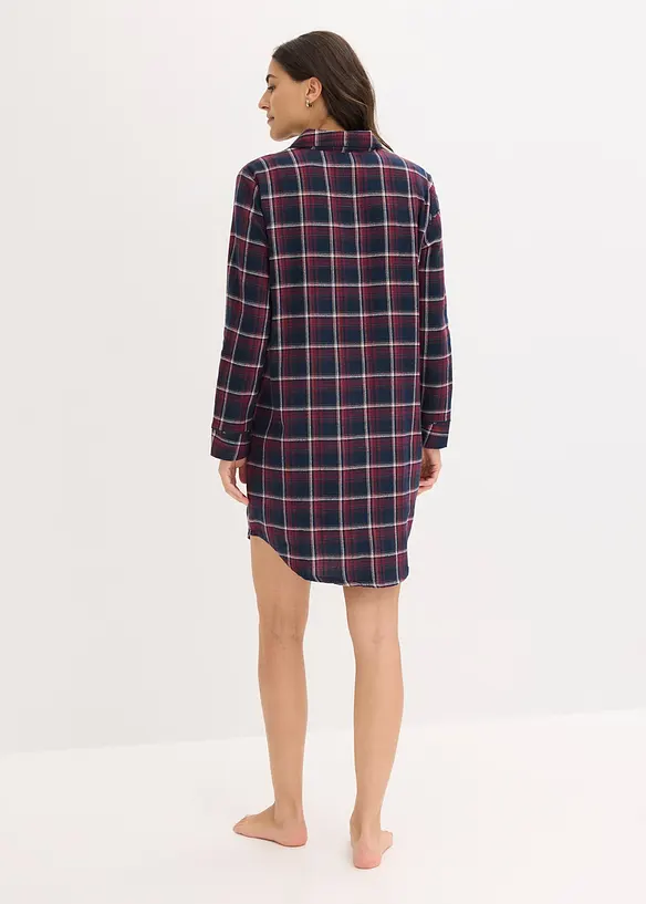 Camicia da notte in flanella con abbottonatura, bonprix