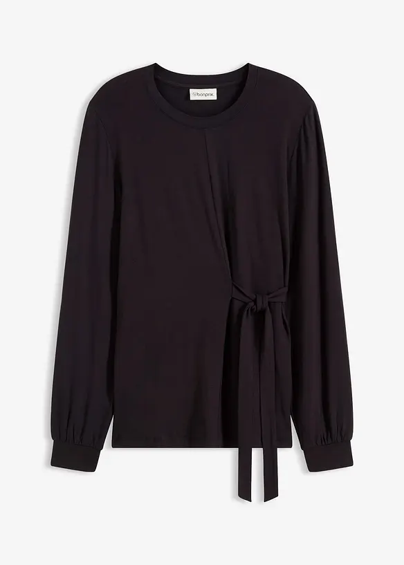 Maglia a maniche lunghe in misto viscosa morbido, bonprix