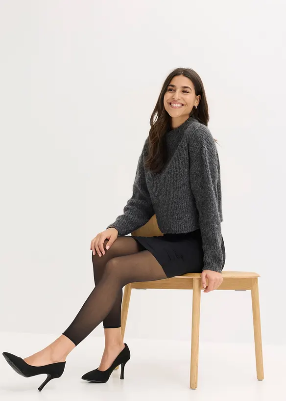 Leggings termici con effetto trasparente, modellanti sul ventre e push-up, 50 DEN, bonprix