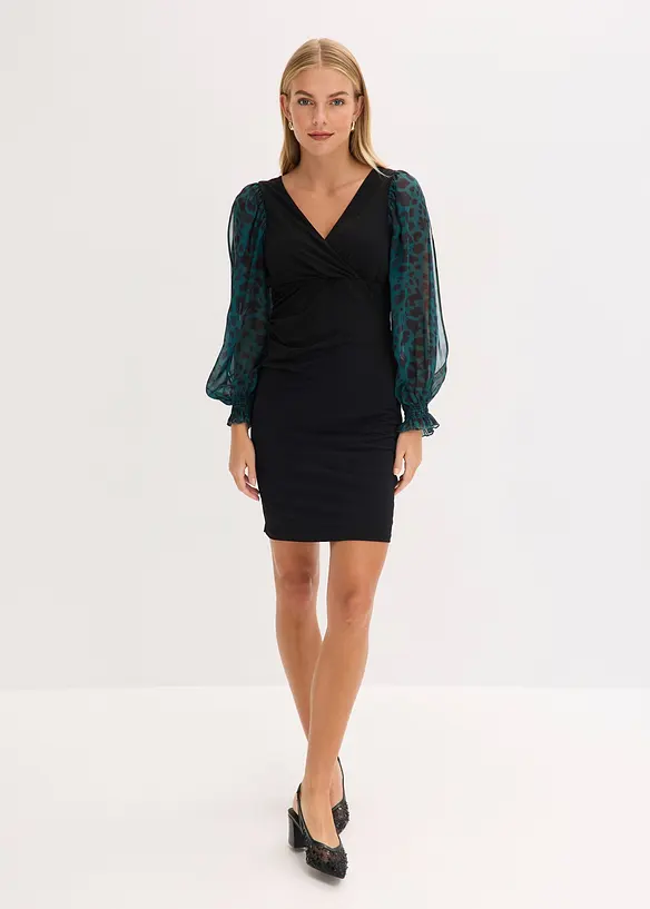 Miniabito aderente con cut-out alle maniche, bonprix