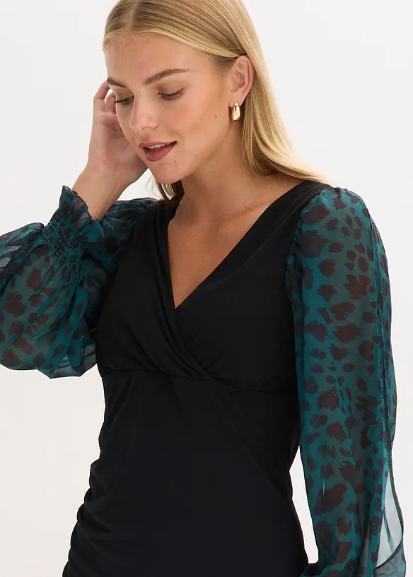 Miniabito aderente con cut-out alle maniche, bonprix