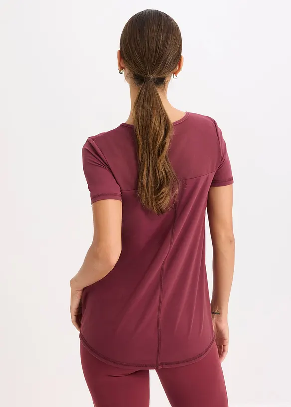 Maglia per sport ultra morbida con inserto in mesh, ad asciugatura rapida, bonprix