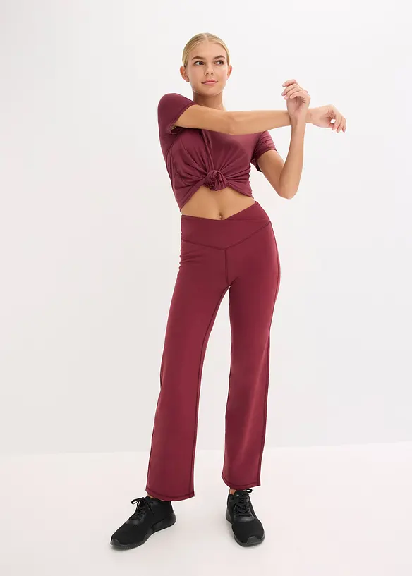 Pantaloni sportivi termici a gamba dritta in tessuto morbido, bonprix