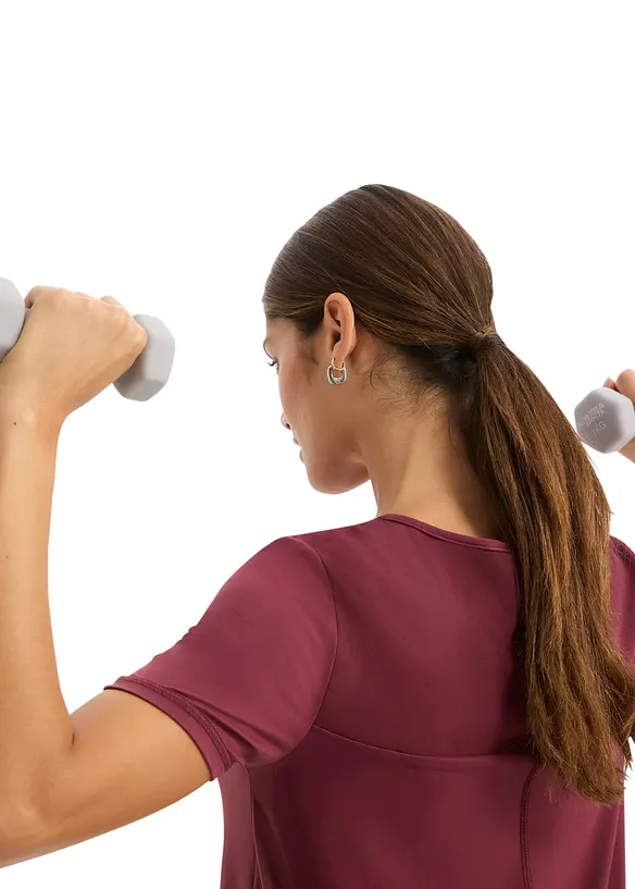 Maglia per sport ultra morbida con inserto in mesh, ad asciugatura rapida, bonprix