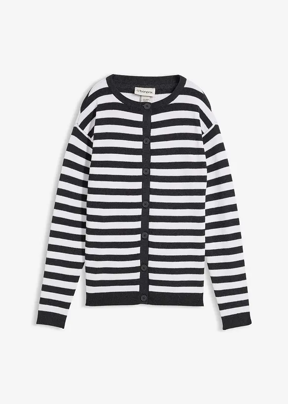 Cardigan girocollo in filato fine, bonprix