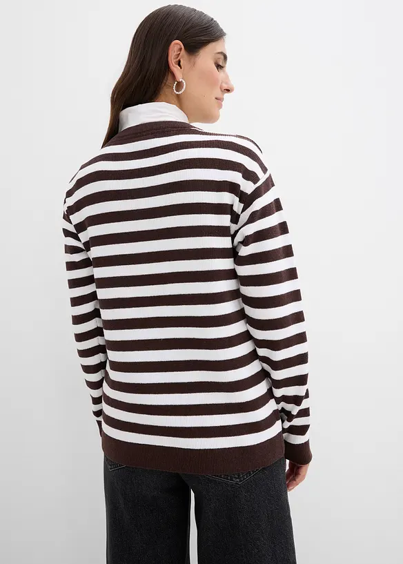 Cardigan girocollo in filato fine, bonprix