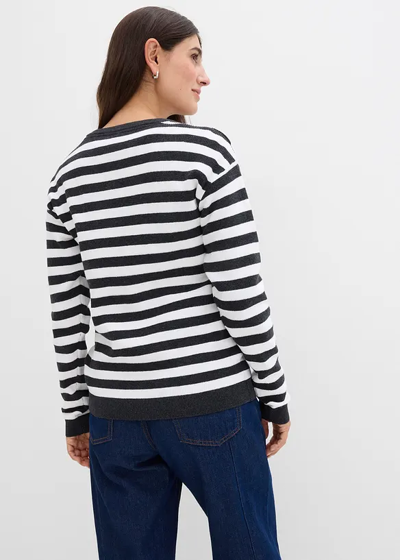 Cardigan girocollo in filato fine, bonprix