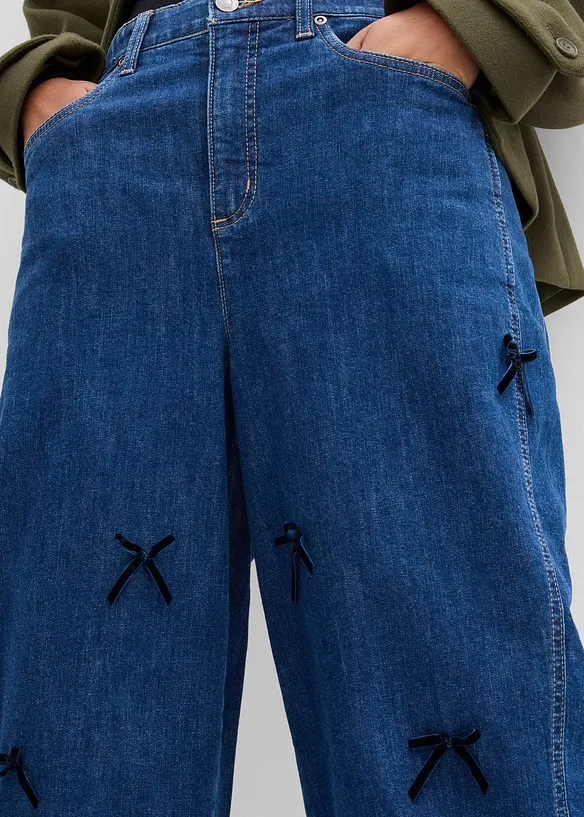 Jeans barrel con girovita comodo, vita alta, bonprix