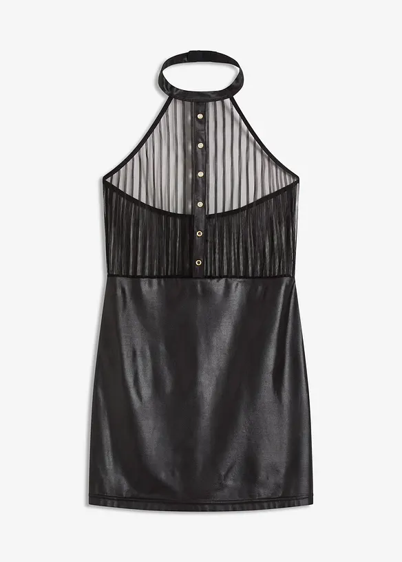 Mini abito effetto bagnato con collarino, bonprix