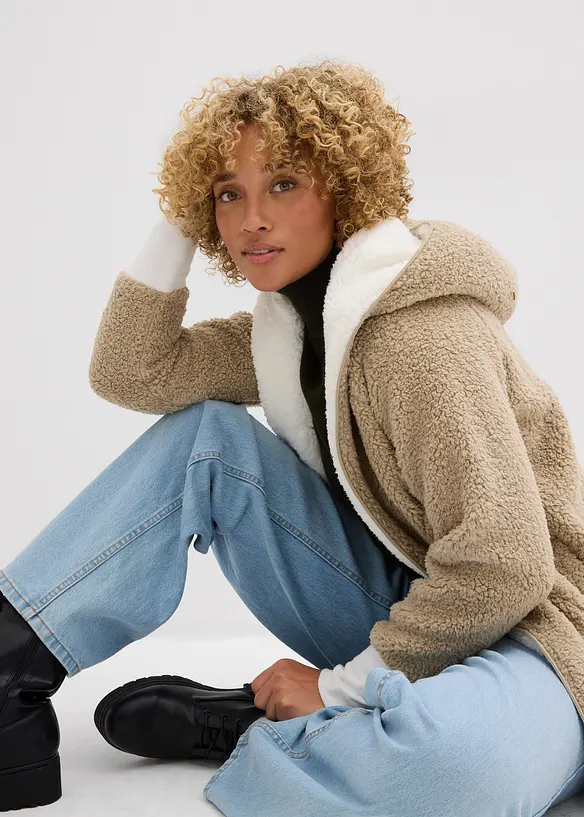 Giacca in pile teddy, bonprix